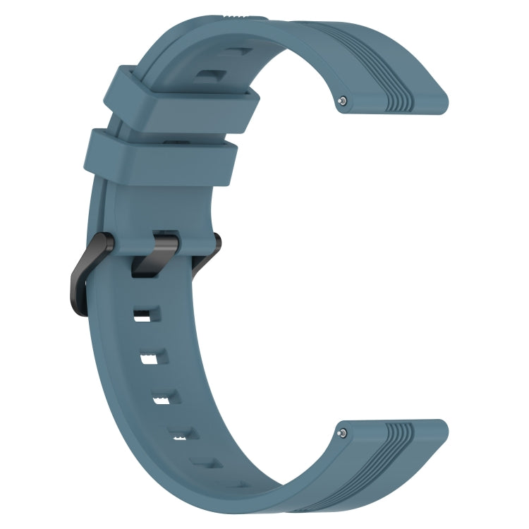 Compatible with Garmin Compatible witherunner 158 20mm Concave Striped Slicone Watch Band(Rock Cyan) - free shipping - PMC TechLife - Order now!