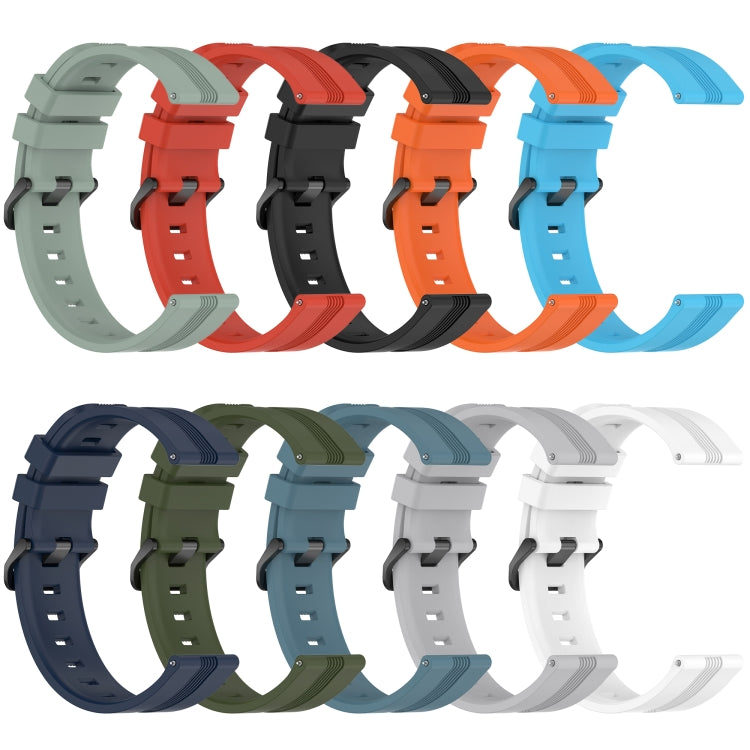 Compatible with Garmin Garminmove Style 20mm Concave Striped Slicone Watch Band(Black) - free shipping - PMC TechLife - Order now!