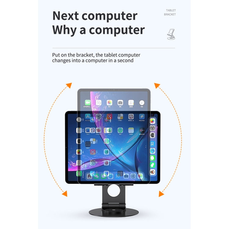 JUNSUNMAY 360 Degrees Rotating Foldable Laptop Desktop Holder Height / Angle Adjustable(Black) - free shipping - PMC TechLife - Order now!