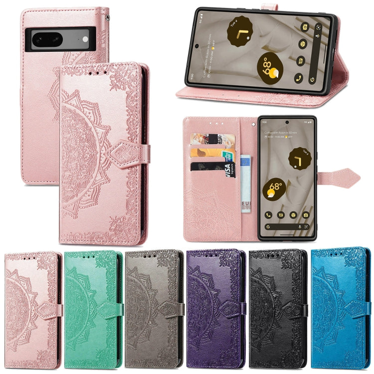 For Google Pixel 7A Mandala Flower Embossed Leather Phone Case(Rose Gold) - free shipping - PMC TechLife - Order now!