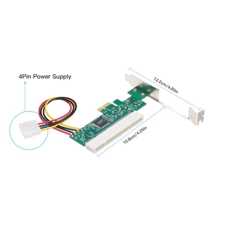 PCI-E to PCI Adapter Card Converter with 4Pin Power Supply - Add-on Cards by PMC TechLife | Online Shopping South Africa | PMC TechLife