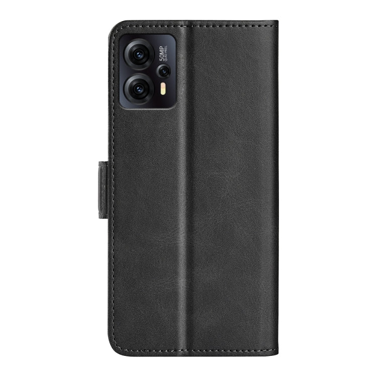 For Motorola Moto E13 Dual-side Magnetic Buckle Horizontal Flip Leather Phone Case(Black) - free shipping - PMC TechLife - Order now!