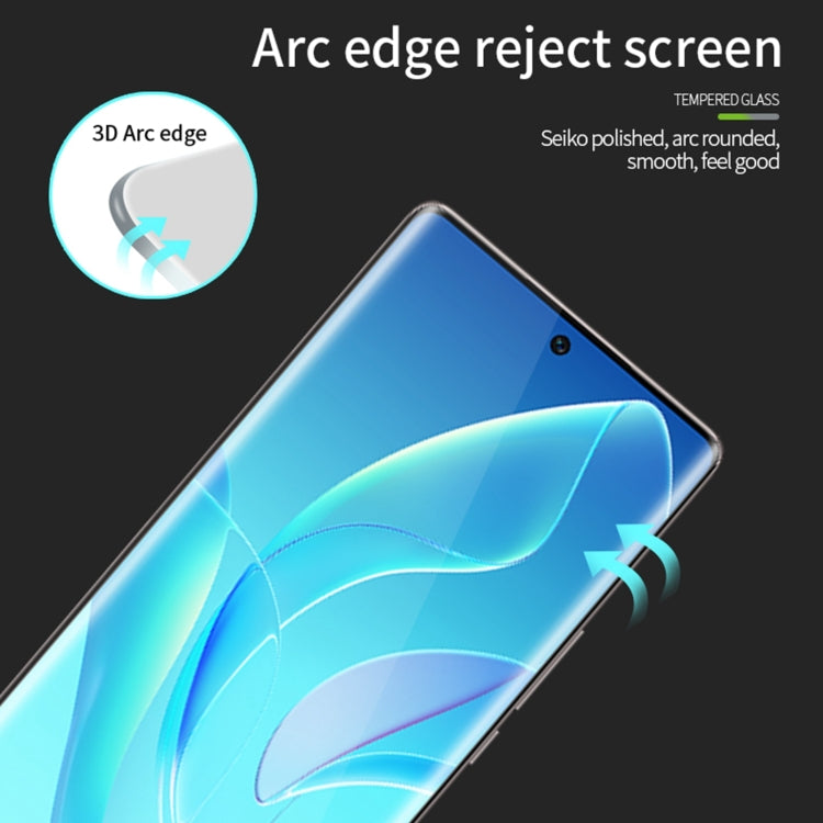 For OnePlus Ace 2 PINWUYO 9H 3D Hot Bending Tempered Glass Film(Black) - OnePlus Tempered Glass by PINWUYO | Online Shopping South Africa | PMC TechLife | Buy Now Pay Later Mobicred