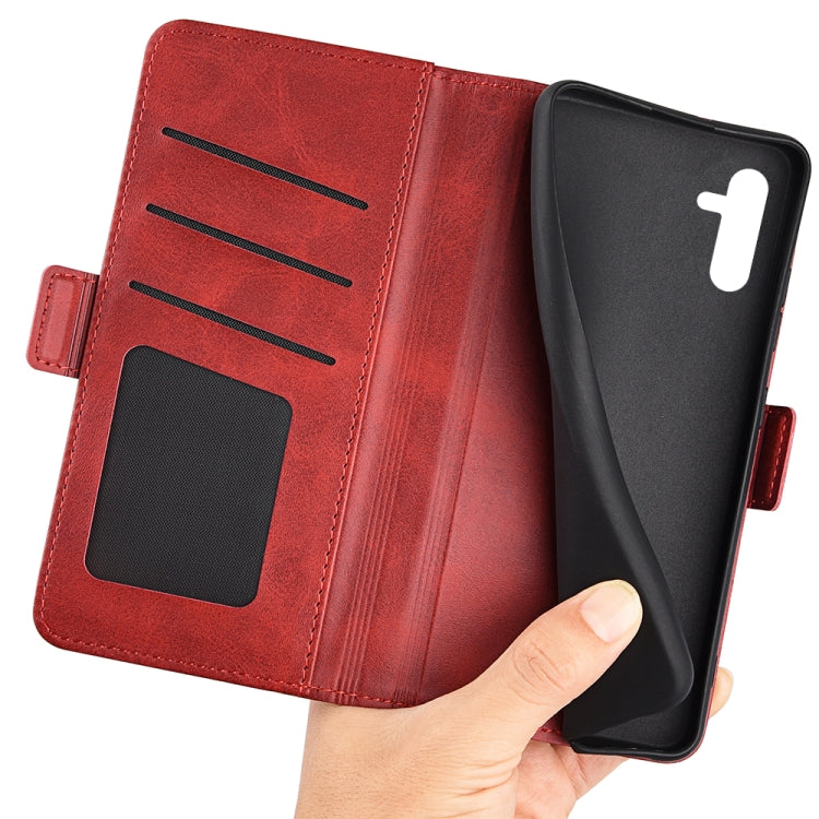 For Samsung Galaxy A14 5G Dual-side Magnetic Buckle Leather Phone Case(Red) - free shipping - PMC TechLife - Order now!