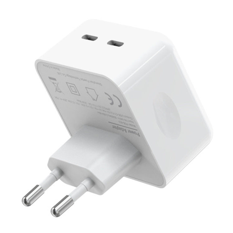 NORTHJO NOGAN3502 GaN PD PPS 35W Dual USB-C / Type-CWall Fast Charger, Plug Type:EU Plug(White) - USB Charger by NORTHJO | Online Shopping South Africa | PMC Jewellery | Buy Now Pay Later Mobicred