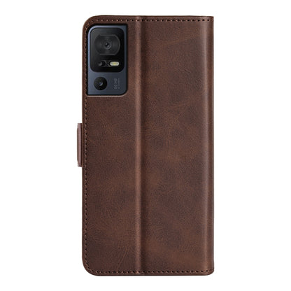 For TCL 40 SE Dual-side Magnetic Buckle Leather Phone Case(Brown) - More Brand by PMC Jewellery | Online Shopping South Africa | PMC Jewellery