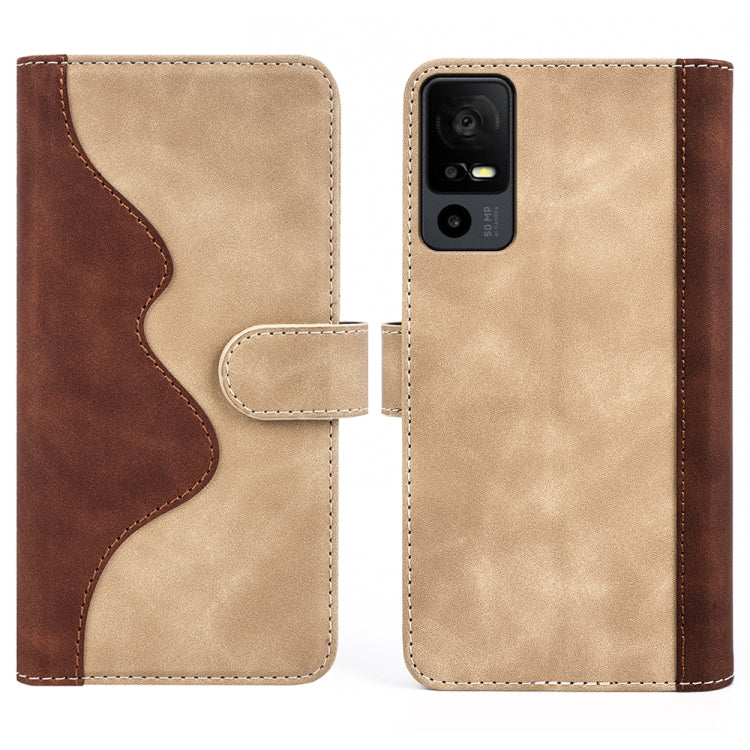 For TCL 40R Stitching Horizontal Flip Leather Phone Case(Yellow) - free shipping - PMC TechLife - Order now!