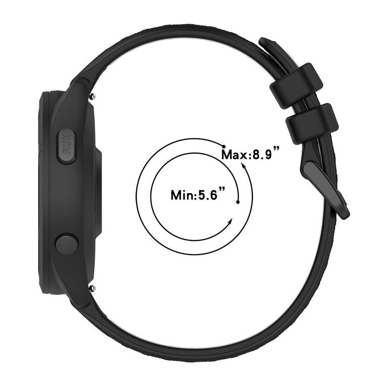 For Garmin Active S 18mm Sports Two-Color Silicone Watch Band(Red+Black) - Smart Wear by PMC TechLife | Online Shopping South Africa | PMC TechLife