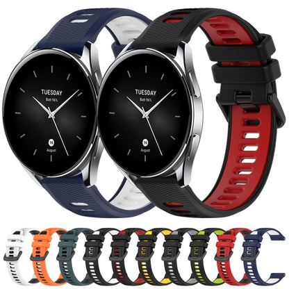 For Xiaomi MI Watch Sport 22mm Sports Two-Color Silicone Watch Band(Black+Red) - Smart Wear by PMC Jewellery | Online Shopping South Africa | PMC Jewellery