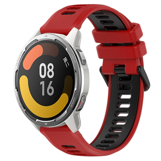 For Xiaomi MI Watch Color 2 22mm Sports Two-Color Silicone Watch Band(Red+Black) - Smart Wear by PMC Jewellery | Online Shopping South Africa | PMC Jewellery