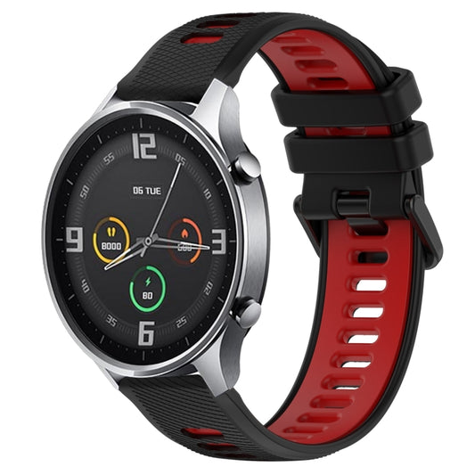 For Xiaomi MI Watch Color 22mm Sports Two-Color Silicone Watch Band(Black+Red) -  by PMC Jewellery | Online Shopping South Africa | PMC Jewellery