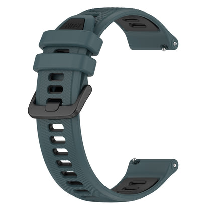 For  SUUNTO 9 Peak 22mm Sports Two-Color Silicone Watch Band(Olive Green+Black) - Smart Wear by PMC Jewellery | Online Shopping South Africa | PMC Jewellery