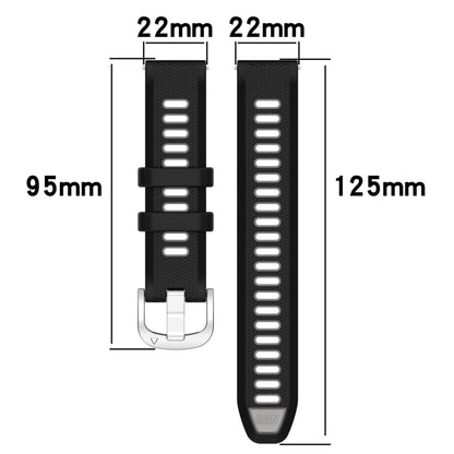 For Huawei GT2 Pro 22mm Sports Two-Color Steel Buckle Silicone Watch Band(Starlight+Black) - Smart Wear by PMC Jewellery | Online Shopping South Africa | PMC Jewellery