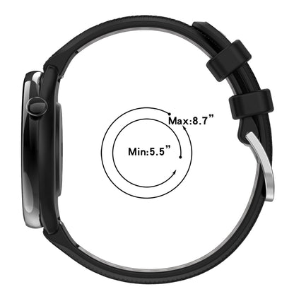 For Xiaomi MI Watch S1 22mm Sports Two-Color Steel Buckle Silicone Watch Band(White+Teal) - Smart Wear by PMC Jewellery | Online Shopping South Africa | PMC Jewellery