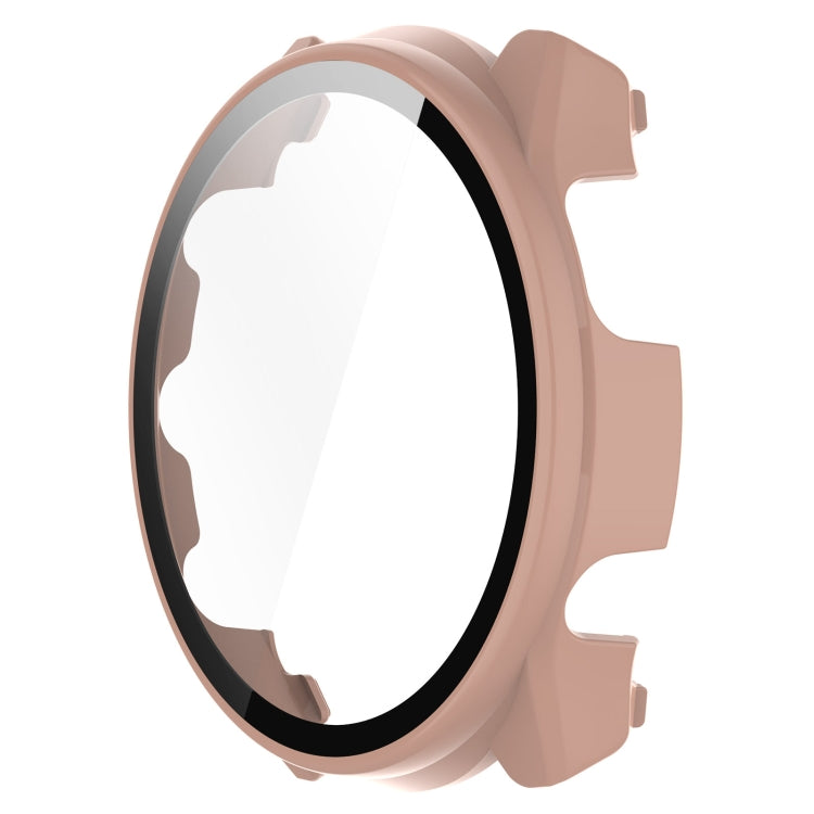For Garmin Forerunner 965 PC + Toughened Film Integrated Watch Protective Case(Pink) - Smart Wear by PMC TechLife | Online Shopping South Africa | PMC TechLife