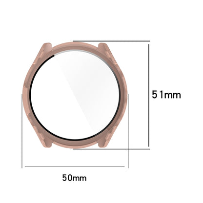 For Garmin Forerunner 965 PC + Toughened Film Integrated Watch Protective Case(Pink) - Smart Wear by PMC Jewellery | Online Shopping South Africa | PMC Jewellery