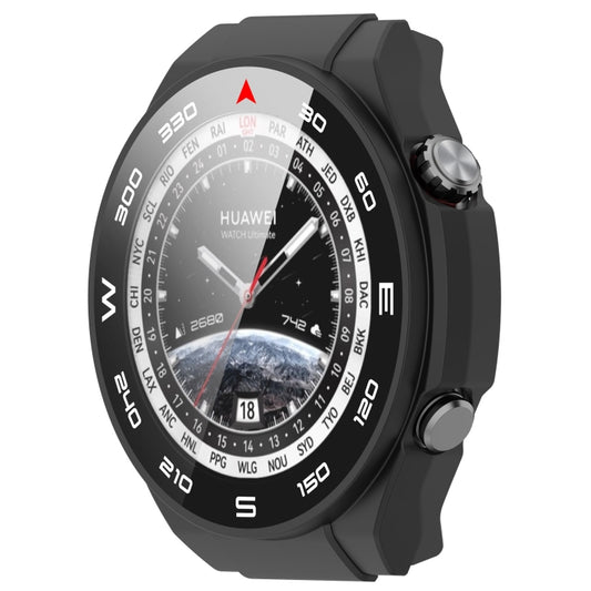 For Huawei Watch Ultimate PC+ Toughened Film Integrated Watch Protective Case(Black) - Smart Wear by PMC Jewellery | Online Shopping South Africa | PMC Jewellery