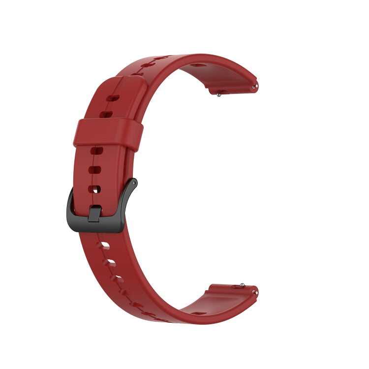 For Huawei Band 7 Solid Color Silicone Watch Band(Red) - Smart Wear by PMC Jewellery | Online Shopping South Africa | PMC Jewellery