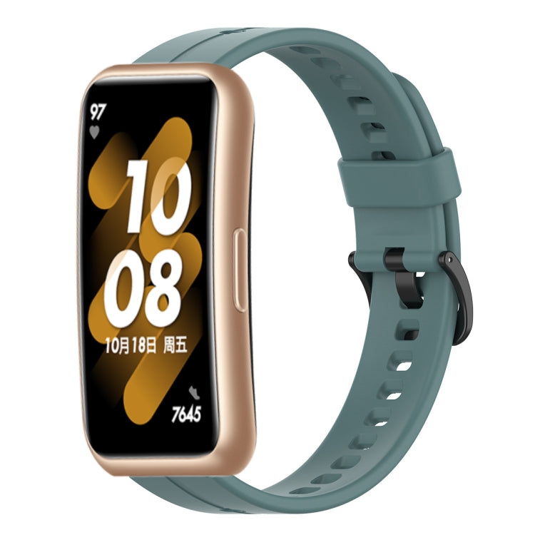 For Huawei Band 7 Solid Color Silicone Watch Band(Rock Cyan) - Smart Wear by PMC TechLife | Online Shopping South Africa | PMC TechLife