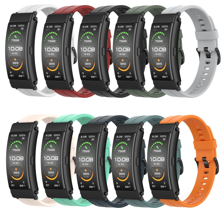 For Huawei Band 7 Solid Color Silicone Watch Band(Rock Cyan) - Smart Wear by PMC TechLife | Online Shopping South Africa | PMC TechLife