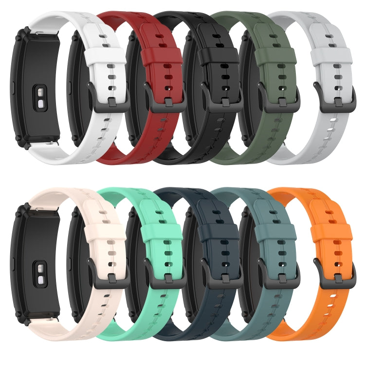 For Huawei Band 7 Solid Color Silicone Watch Band(Rock Cyan) - Smart Wear by PMC TechLife | Online Shopping South Africa | PMC TechLife