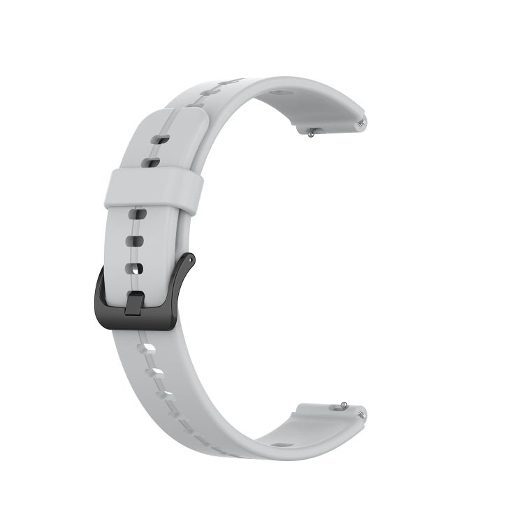 For Huawei Band 6 Solid Color Silicone Watch Band(Grey) - Smart Wear by PMC TechLife | Online Shopping South Africa | PMC TechLife