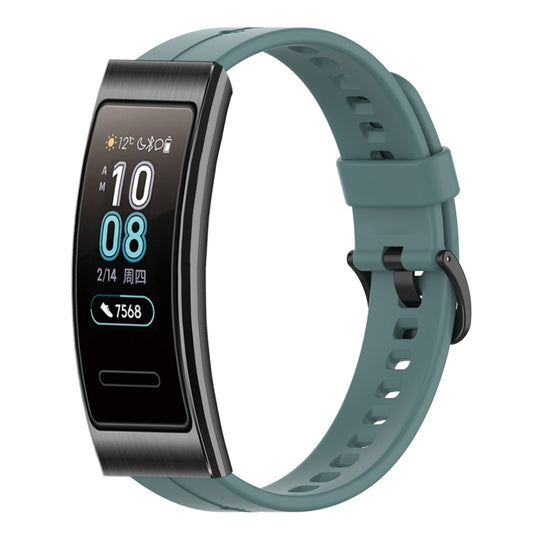 For Huawei Band 3 Solid Color Silicone Watch Band(Rock Cyan) - Smart Wear by PMC Jewellery | Online Shopping South Africa | PMC Jewellery