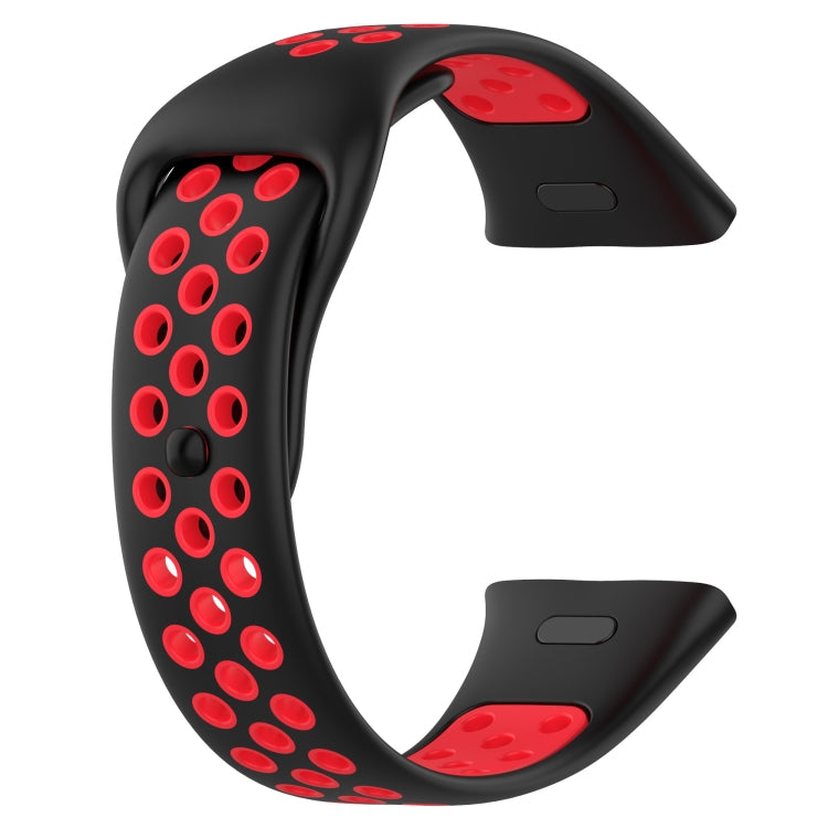 For Redmi Watch 3 Sports Two-Color Silicone Watch Band(Black+Red) - Smart Wear by PMC Jewellery | Online Shopping South Africa | PMC Jewellery