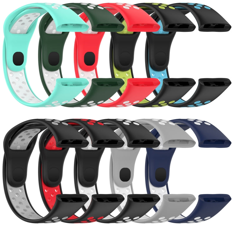 For Redmi Watch 3 Sports Two-Color Silicone Watch Band(Black+Blue) - Smart Wear by PMC Jewellery | Online Shopping South Africa | PMC Jewellery