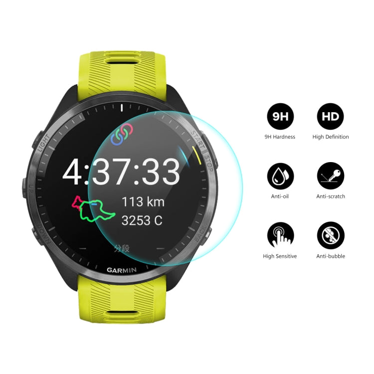 2pcs For Garmin Forerunner 965 ENKAY 0.2mm 9H Tempered Glass Screen Protector Watch Film - Smart Wear by ENKAY | Online Shopping South Africa | PMC Jewellery