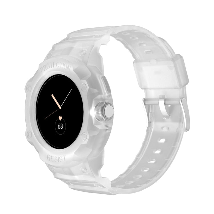For Google Pixel Watch JUNSUNMAY Integrated TPU Adjustable Elastic Watch Band(Translucent) - Watch Bands by JUNSUNMAY | Online Shopping South Africa | PMC TechLife | Buy Now Pay Later Mobicred