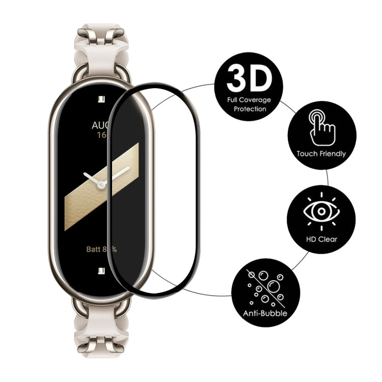 5pcs For Xiaomi Band 8 ENKAY Hat-Prince 3D Full Coverage Soft PC Edge + PMMA HD Screen Protector Film - Smart Wear by ENKAY | Online Shopping South Africa | PMC TechLife
