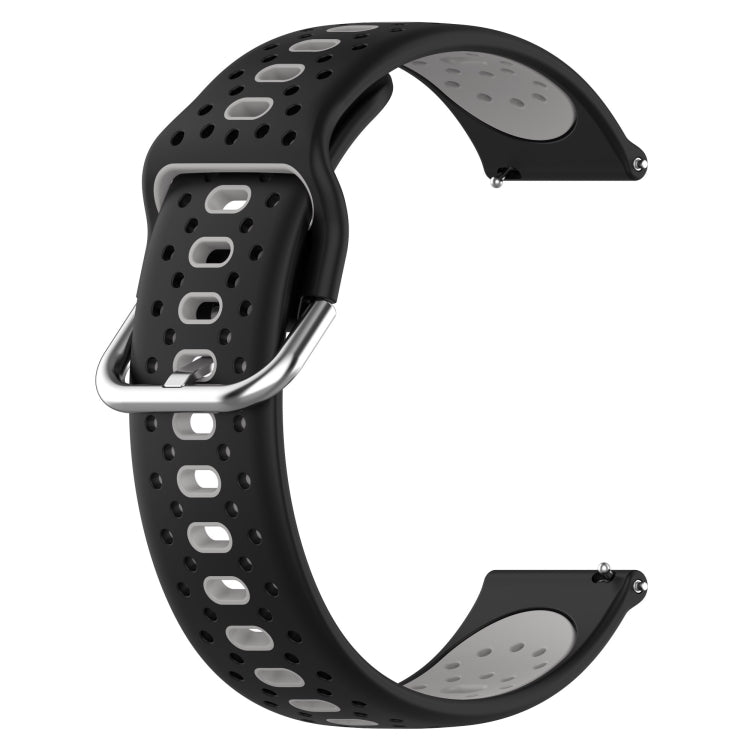 For GarminMove Trend 20mm Breathable Two-Color Silicone Watch Band(Black+Grey) - Watch Bands by PMC TechLife | Online Shopping South Africa | PMC TechLife