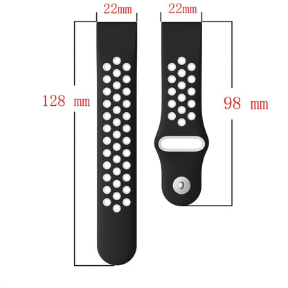 For Garmin Forerunner 955 22mm Sports Breathable Silicone Watch Band(Black+Red) -  by PMC Jewellery | Online Shopping South Africa | PMC Jewellery