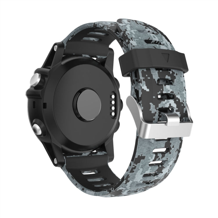 For Garmin D2 Delta PX 26mm Camouflage Printed Silicone Watch Band(Black+Digital  Camouflage) -  by PMC TechLife | Online Shopping South Africa | PMC TechLife