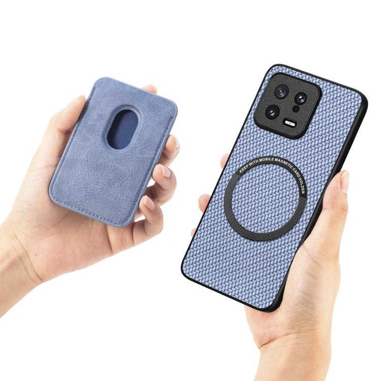 For Xiaomi Poco M5 4G Carbon Fiber Leather Card Magnetic Phone Case(Brown) - Xiaomi Cases by PMC TechLife | Online Shopping South Africa | PMC TechLife | Buy Now Pay Later Mobicred
