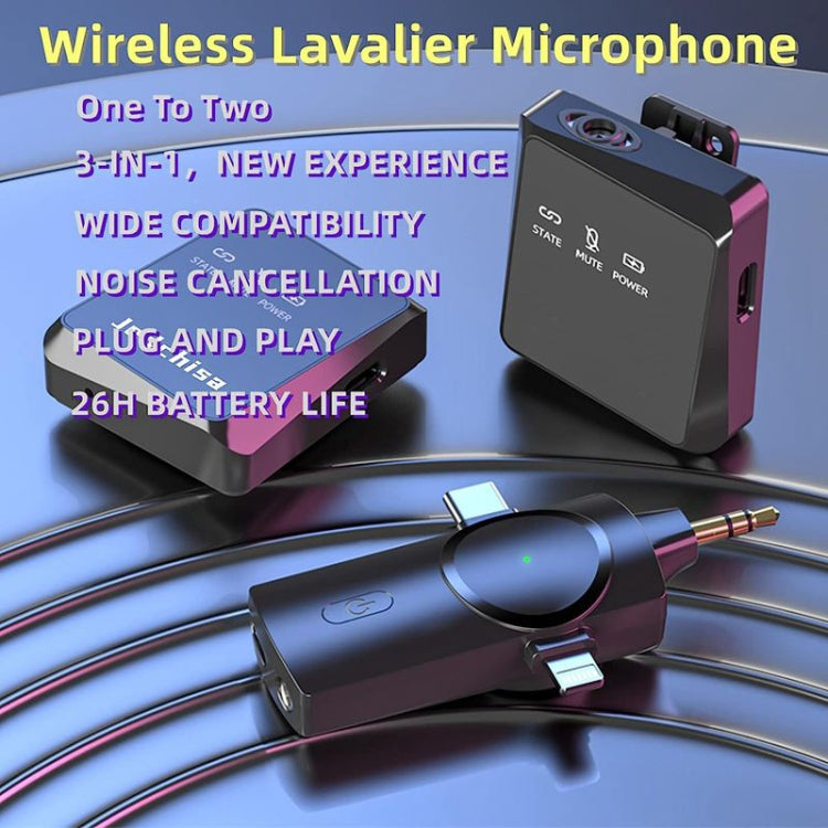 One by Two 3 in 1 Mini Wireless Lavalier Microphone for iPhone / iPad / Android / PC Camera - free shipping - PMC TechLife - Order now!