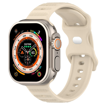 For Apple Watch SE 2022 40mm Reverse Buckle Dot Texture Silicone Watch Band(Khaki) - Watch Bands by PMC Jewellery | Online Shopping South Africa | PMC Jewellery