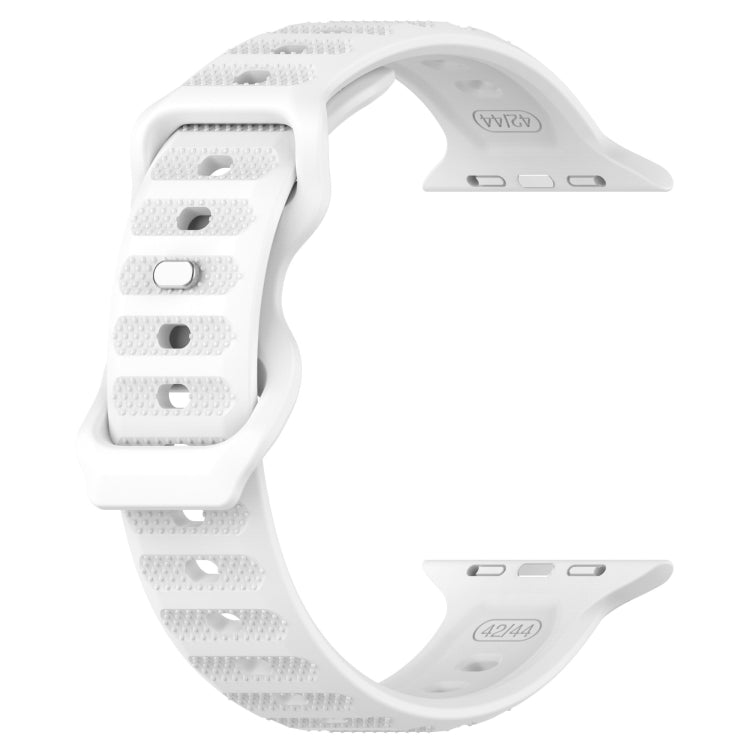 For Apple Watch 6 40mm Reverse Buckle Dot Texture Silicone Watch Band(White) - Watch Bands by PMC TechLife | Online Shopping South Africa | PMC TechLife