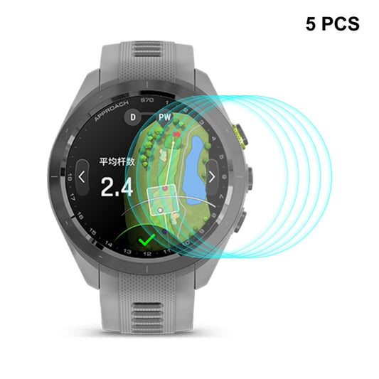 Compatible with Garmin Approach S70 42mm 5pcs ENKAY 0.2mm 9H Tempered Glass Screen Protector Watch Film - Screen Protector by ENKAY | Online Shopping South Africa | PMC Jewellery | Buy Now Pay Later Mobicred