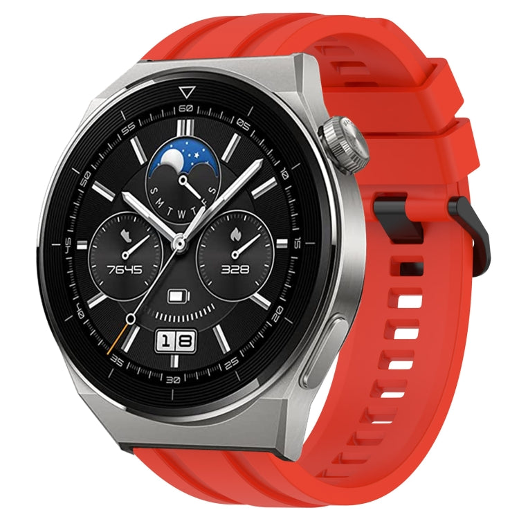 For Huawei Watch 3 Pro Long & Short Sports Solid Color Silicone Watch Band Set(Red) - Watch Bands by PMC Jewellery | Online Shopping South Africa | PMC Jewellery