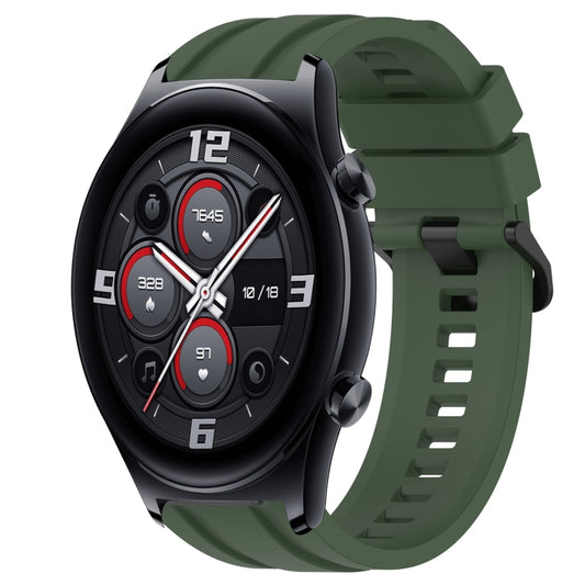 For Huawei Watch 3 Long & Short Sports Solid Color Silicone Watch Band Set(Dark Green) - Watch Bands by PMC Jewellery | Online Shopping South Africa | PMC Jewellery