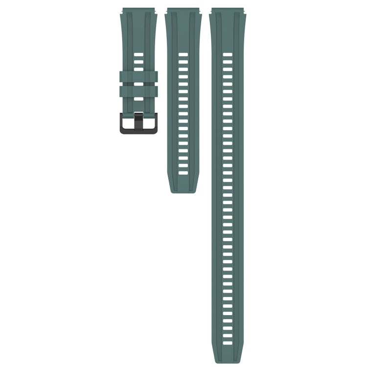 For Huawei Watch 3 Long & Short Sports Solid Color Silicone Watch Band Set(Olive Green) - Watch Bands by PMC TechLife | Online Shopping South Africa | PMC TechLife