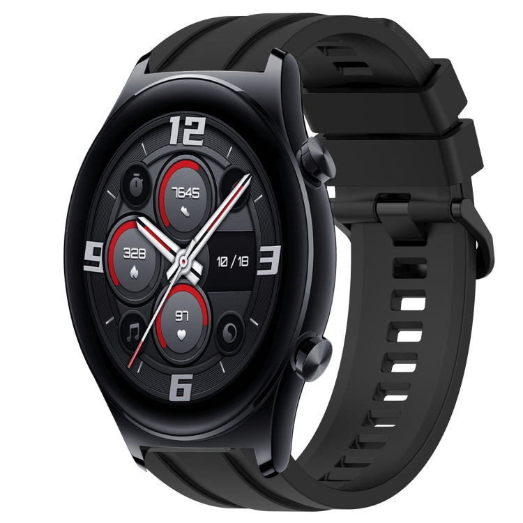 For Huawei Watch 3 Long & Short Sports Solid Color Silicone Watch Band Set(Black) - Watch Bands by PMC Jewellery | Online Shopping South Africa | PMC Jewellery