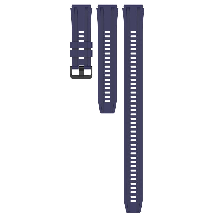 For Huawei Watch GT Runner Long & Short Sports Solid Color Silicone Watch Band Set(Midnight Blue) - Watch Bands by PMC TechLife | Online Shopping South Africa | PMC TechLife