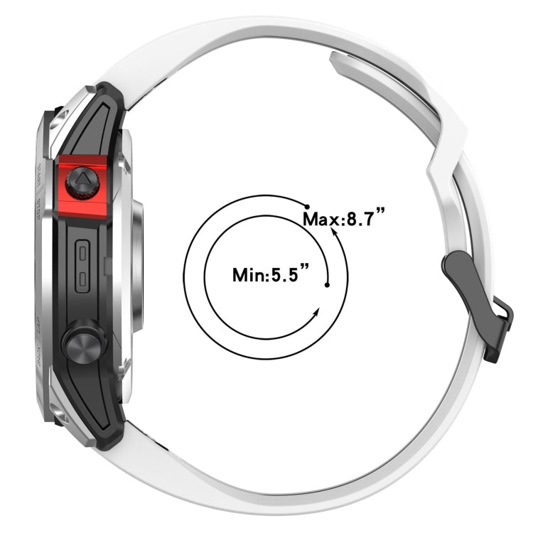For Garmin Tactix Delta 26mm Two-Color Reverse Buckle Silicone Watch Band(Black+Blue) - Watch Bands by PMC TechLife | Online Shopping South Africa | PMC TechLife