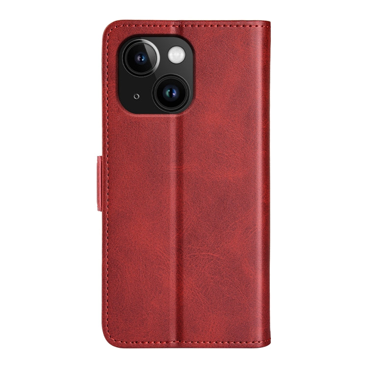 For iPhone 15 Dual-side Magnetic Buckle Horizontal Flip Leather Phone Case(Red) - free shipping - PMC TechLife - Order now!