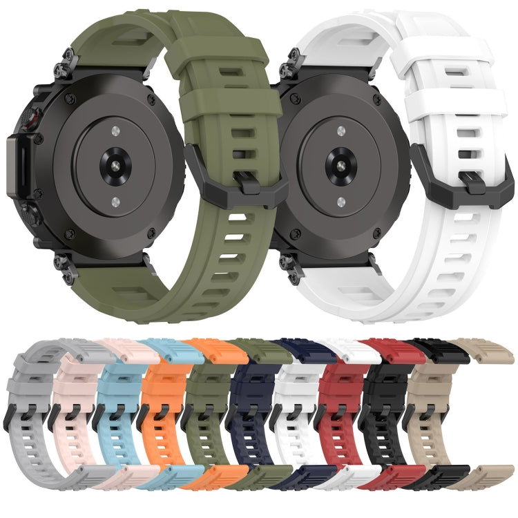 For Amazfit T-Rex Ultra Silicone Sports Watch Band(Dark Green) - Watch Bands by PMC Jewellery | Online Shopping South Africa | PMC Jewellery