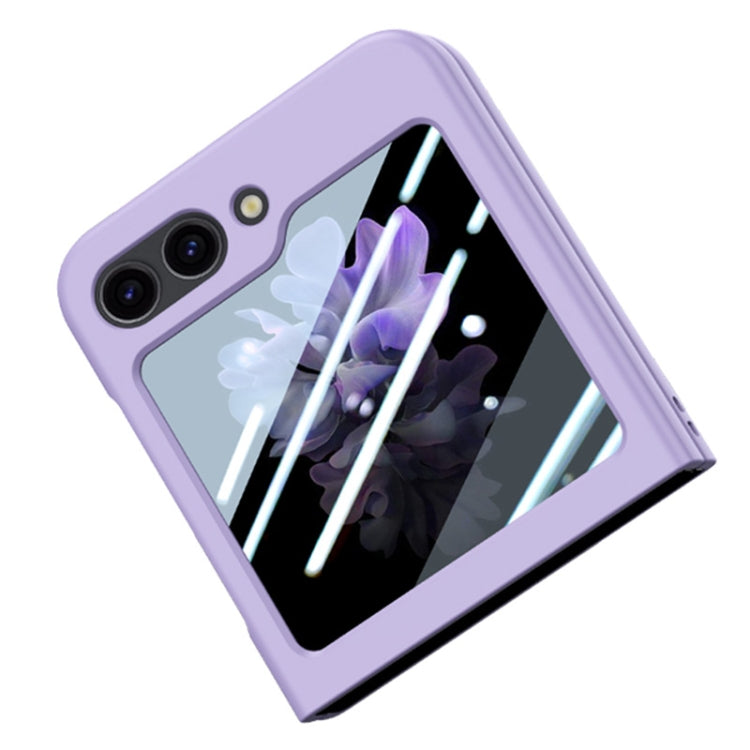 For Samsung Galaxy Z Flip5 JUNSUNMAY Smoothly PC + 9H Tempered Glass Protector Folding Phone Case(Navy Blue) - Galaxy Z Flip5 Cases by JUNSUNMAY | Online Shopping South Africa | PMC TechLife | Buy Now Pay Later Mobicred