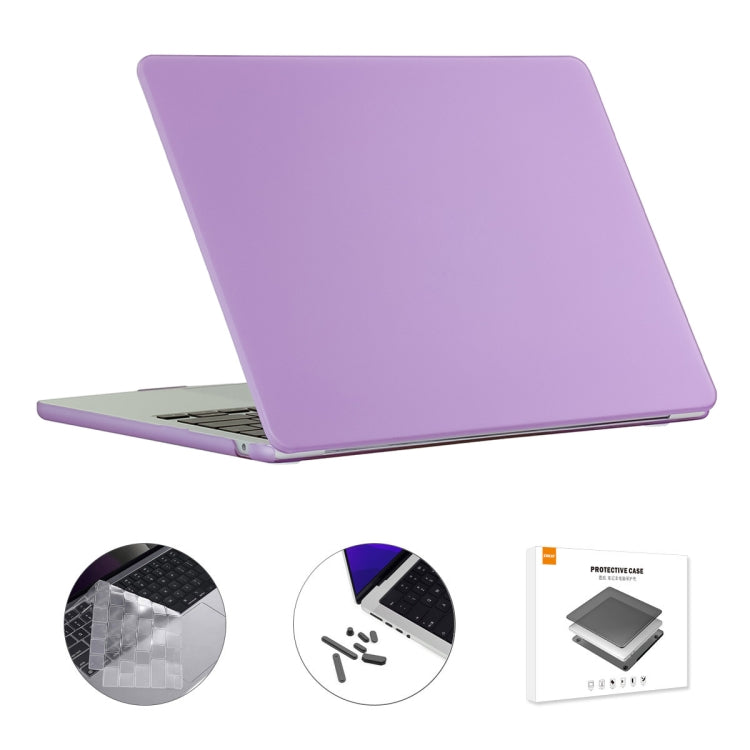 For MacBook Air 15.3 A2941 ENKAY EU Version 3 in 1 Matte Protective Case with TPU Keyboard Film & Anti-dust Plugs(Purple) - MacBook Air Cases by ENKAY | Online Shopping South Africa | PMC Jewellery